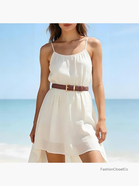 Braided Woven Microfiber PU Leather Belt with Gold Buckle main image 5